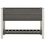 Vidaxl lit surlev de jardin avec tagre 125x50x90 cm wpc gris