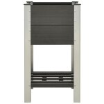 Vidaxl lit sur�lev� de jardin avec �tag�re 50x50x90 cm wpc gris