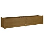 Vidaxl lit surlev de jardin marron miel 150x31x31 cm bois de sapin