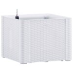 Vidaxl lit surlev de jardin avec systme d'arrosage blanc 43x43x33cm