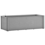 Vidaxl lit surlev de jardin avec systme d'arrosage gris 100x43x33cm