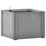 Vidaxl lit surlev de jardin avec systme d'arrosage gris 43x43x33 cm