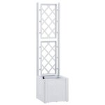 Vidaxl lit surlev de jardin et treillis et systme d'arrosage blanc