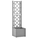 Vidaxl lit surlev de jardin et treillis et systme d'arrosage gris