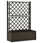 Vidaxl lit surlev de jardin et treillis et systme d'arrosage moka