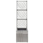Vidaxl lit surlev en treillis 1 pot 30x30x107 cm rsine tresse gris