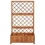 Vidaxl lit sur�lev� avec treillis 85x38x150 cm bois massif d'acacia
