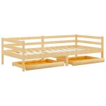 Vidaxl lit avec tiroirs 90x200 cm bois de pin massif