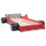 Vidaxl lit voiture de course pour enfants 90 x 200 cm rouge