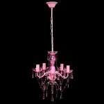 Vidaxl lustre avec 5 ampoules crystal rose Vidaxl lustre avec 5 ampoules crystal rose