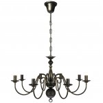 Vidaxl lustre en mtal noir antique 8 x e14 ampoules