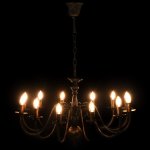 Vidaxl lustre noir antique 12 ampoules e14