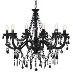 Vidaxl lustre avec perles noir 12 ampoules e14 Vidaxl lustre avec perles noir 12 ampoules e14