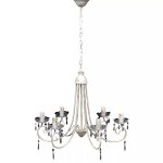 Vidaxl lustre suspendu blanc 6 douilles d'ampoule