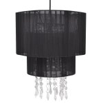 Vidaxl lustre suspendue cristal noir