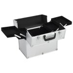 Vidaxl mallette à maquillage 37x24x35 cm argenté aluminium Vidaxl mallette à maquillage 37x24x35 cm argenté aluminium