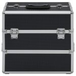 Vidaxl mallette à maquillage 37x24x35 cm noir aluminium Vidaxl mallette à maquillage 37x24x35 cm noir aluminium