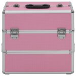 Vidaxl mallette à maquillage 37x24x35 cm rose aluminium Vidaxl mallette à maquillage 37x24x35 cm rose aluminium