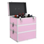 Vidaxl mallette à maquillage 37x24x40 cm rose aluminium Vidaxl mallette à maquillage 37x24x40 cm rose aluminium