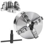 Vidaxl mandrin de tour auto - centrant  4 mchoires 125 mm acier