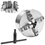 Vidaxl mandrin de tour auto - centrant  4 mchoires 200 mm acier