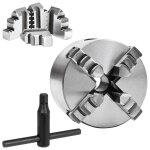 Vidaxl mandrin de tour auto - centrant  4 mchoires 80 mm acier