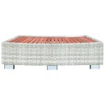 Vidaxl marche de spa gris clair rsine tresse 92x45x25 cm