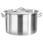 Vidaxl marmite 23 l 35x22 cm acier inoxydable
