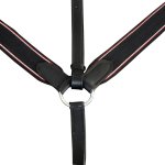 Vidaxl martingale cuirasse lastique en cuir rglable pour cheval noir