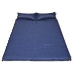 Vidaxl matelas autogonflant bleu 190 x 130 x 5 cm (2 personnes)
