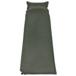 Vidaxl matelas gonflable avec oreiller 66x200 cm vert fonc
