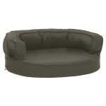 Vidaxl matelas de lit ergonomique pour chien 60x42 cm aspect de lin