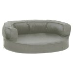 Vidaxl matelas de lit ergonomique de chien 60x42 cm aspect de lin gris