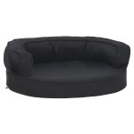 Vidaxl matelas de lit ergonomique de chien 60x42 cm aspect de lin noir