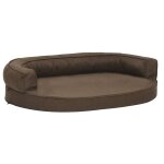 Vidaxl matelas de lit ergonomique pour chien 75x53 cm aspect de lin Vidaxl matelas de lit ergonomique pour chien 75x53 cm aspect de lin