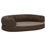 Vidaxl matelas de lit ergonomique de chien 90x64 cm polaire marron
