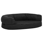 Vidaxl matelas de lit ergonomique de chien 90x64 cm polaire noir