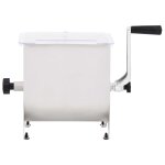 Vidaxl mlangeur de viande manuel avec couvercle argent inox