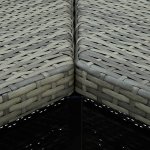Vidaxl meuble de bar de jardin 16 pcs et coussins rsine tresse gris