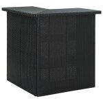 Vidaxl meuble de bar de jardin 16 pcs et coussins rsine tresse noir