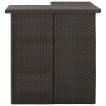 Vidaxl meuble de bar de jardin 16pcs et coussins r�sine tress�e marron