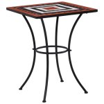 Vidaxl meuble de bistro mosaque 3 pcs carreaux terre cuite et blanc