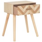Vidaxl meuble de chevet avec tiroir 44 x 30 x 58 cm bois massif
