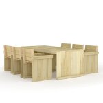 Vidaxl meubles  dner de jardin 7 pcs bois de pin imprgn