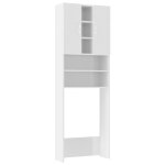 Vidaxl meuble pour machine  laver blanc brillant 64x25, 5x190 cm