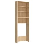 Vidaxl meuble de machine  laver chne sonoma 64x24x190 cm