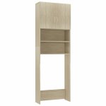 Vidaxl meuble de machine à laver chêne sonoma 64x25, 5x190 cm aggloméré Vidaxl meuble de machine à laver chêne sonoma 64x25, 5x190 cm aggloméré
