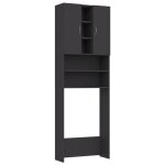 Vidaxl meuble pour machine  laver gris 64x25, 5x190 cm