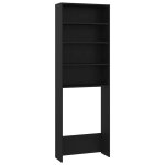 Vidaxl meuble pour machine  laver noir 64x24x190 cm