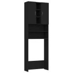 Vidaxl meuble pour machine à laver noir 64x25, 5x190 cm Vidaxl meuble pour machine à laver noir 64x25, 5x190 cm